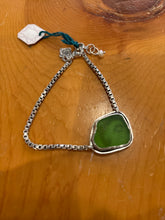 eel grass green Boxchain bracelet