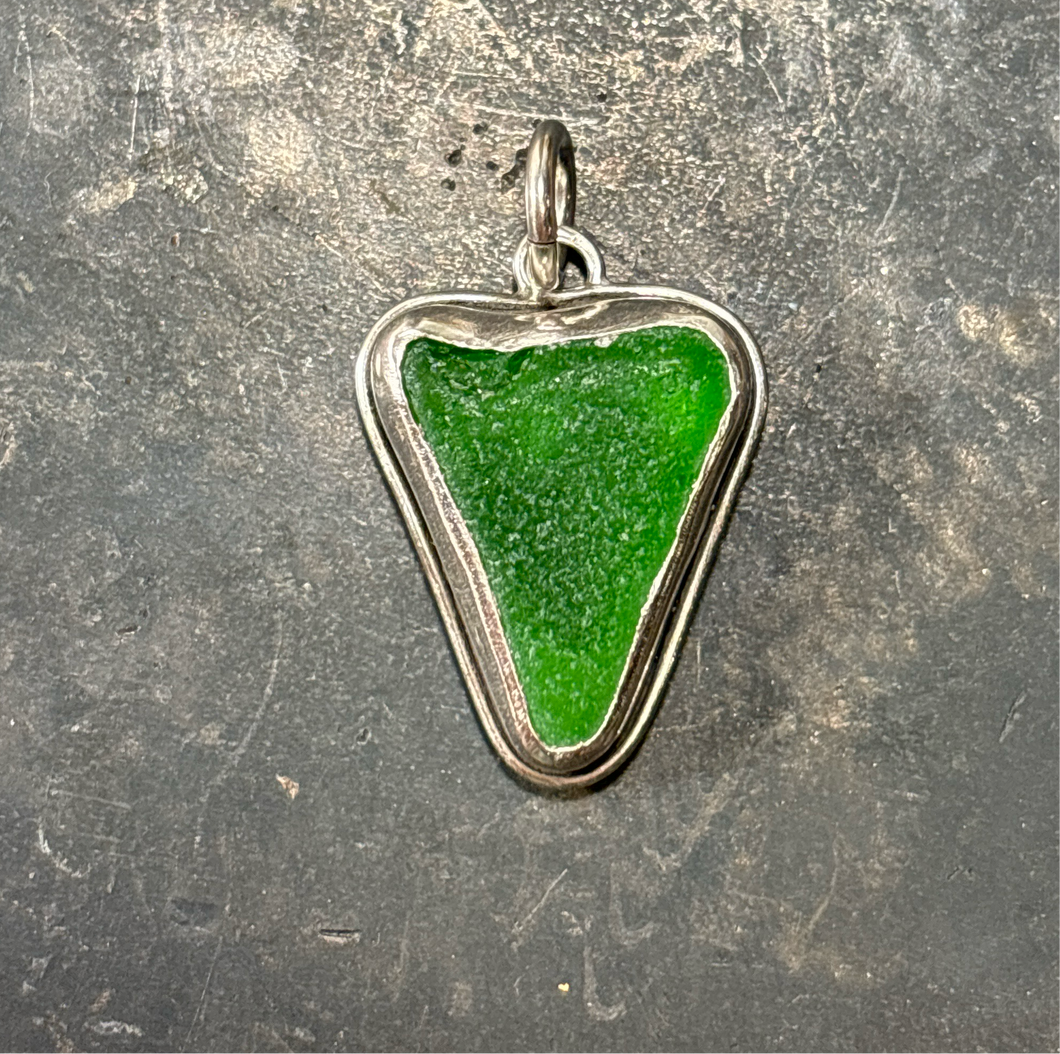 Heartshaped Seaglass Pendants