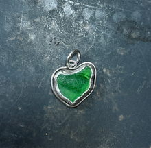 Heartshaped Seaglass Pendants
