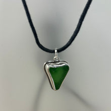 Heartshaped Seaglass Pendants