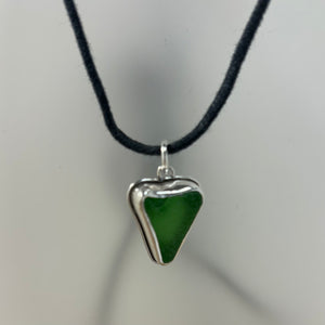 Heartshaped Seaglass Pendants