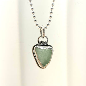 Heartshaped Seaglass Pendants