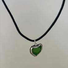 Heartshaped Seaglass Pendants