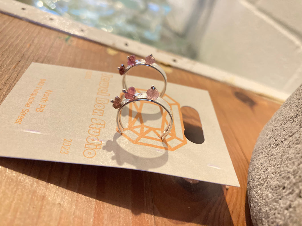 Tourmaline hoops
