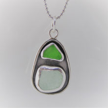 Double Sea Glass Pendant