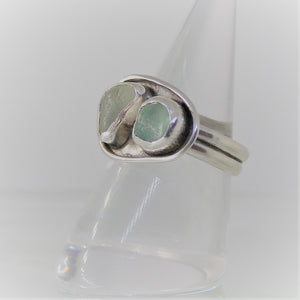 Double Sea glass Ring