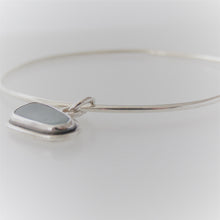 Sea glass on bangle