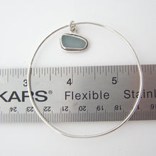 Sea glass on bangle