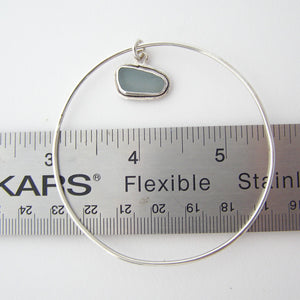 Sea glass on bangle