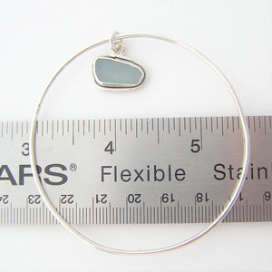 Sea glass on bangle