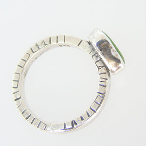 Green Apple Sea Glass Solitaire