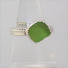 Green Apple Sea Glass Solitaire